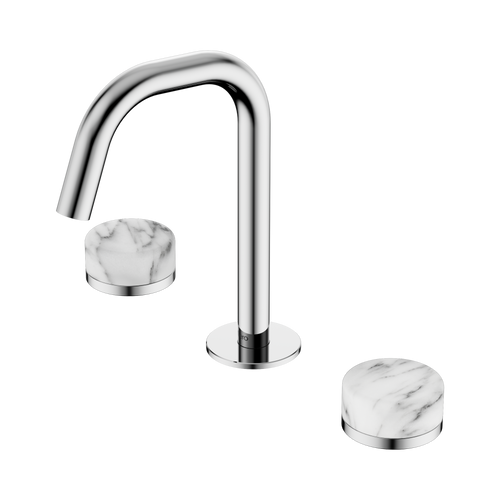 Serenity Basin Set Edge Spout with Arabescato Corchia Handle Chrome [308778]