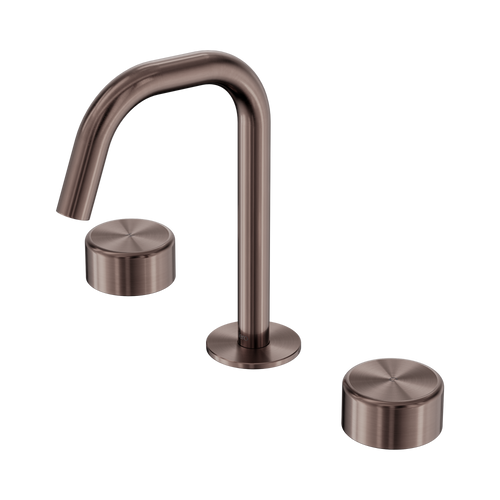 Serenity Basin Set Edge Spout with Metal Handle Brushed Bronze [308611]