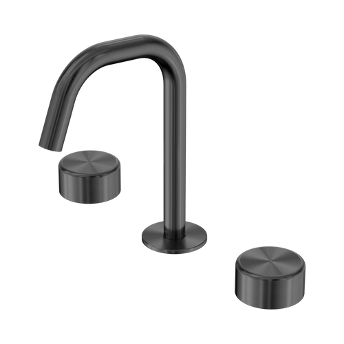Serenity Basin Set Edge Spout with Metal Handle Gunmetal [308575]
