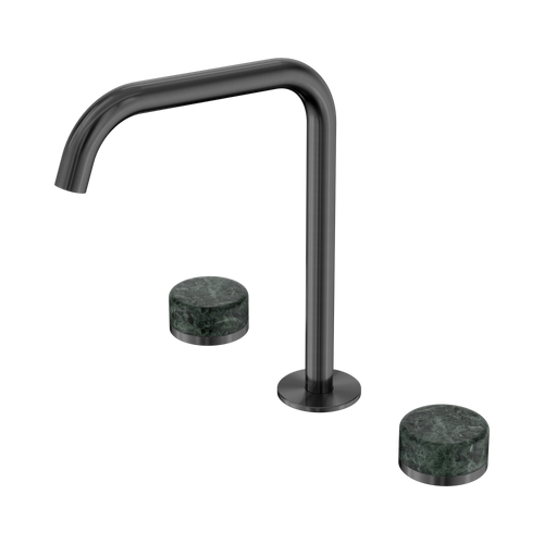 Serenity Bath or Kitchen Set Edge Spout with Verde Alpi Handle Gunmetal [308667]