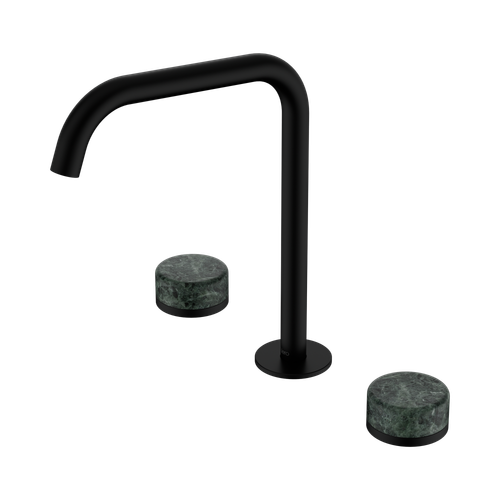 Serenity Bath or Kitchen Set Edge Spout with Verde Alpi Handle Matte Black [308723]