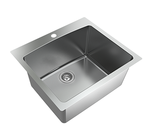 Nugleam Single Inset Utility Sink 70L Stainless Steel 1TH [166504]