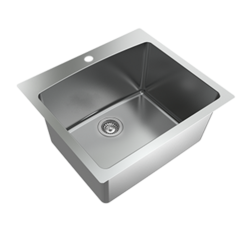 Nugleam Single Inset Utility Sink 70L Stainless Steel 1TH [166504]