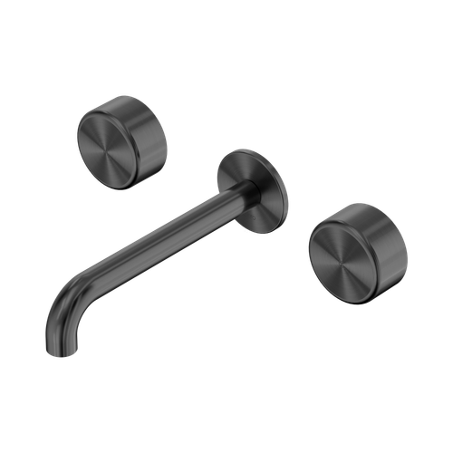 Serenity Wall Basin Set 160mm Spout with Metal Handle Gunmetal [308805]