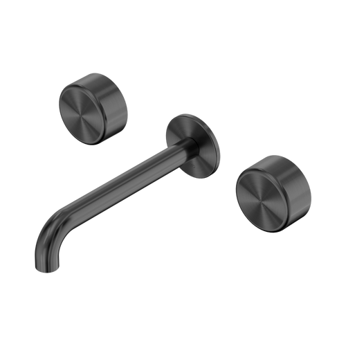 Serenity Wall Basin Set 160mm Spout with Metal Handle Gunmetal [308805]