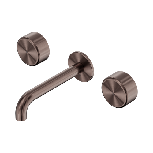 Serenity Wall Basin Set 185mm Spout with Metal Handle Brushed Bronze [308577]