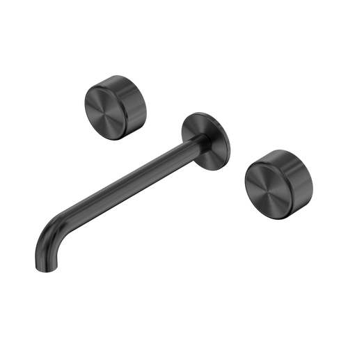 Serenity Wall Basin Set 220mm Spout with Metal Handle Gunmetal [308826]