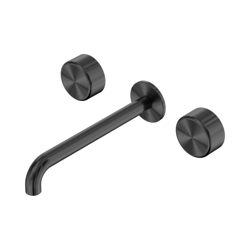 Serenity Wall Basin Set 220mm Spout with Metal Handle Gunmetal [308826]