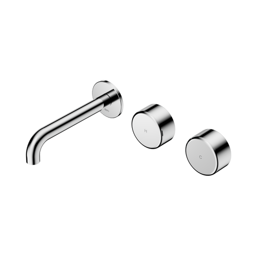Serenity Wall Basin Set 160mm Offset Spout with Metal Handle Chrome [308574]