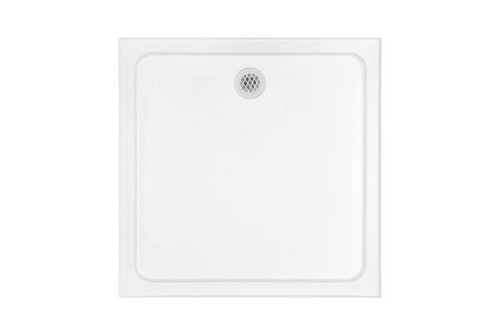 Prelude Rear Outlet Square Shower Base 905mm Acrylic White [054975]