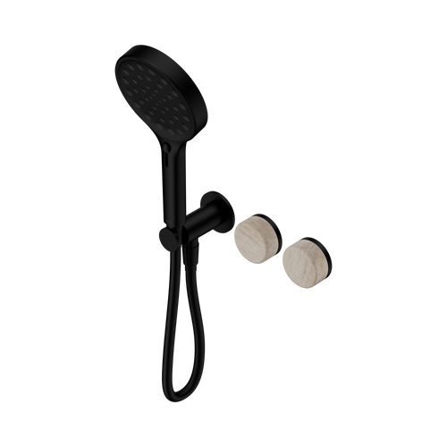 Serenity Progressive Shower System with Rome Travertine Handle and Serenity Hand Shower Matte Black [308646]