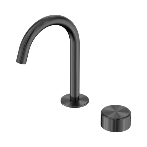 Serenity Progressive Basin Mixer Arc Spout with Metal Handle Gunmetal [308770]
