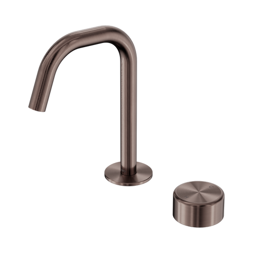 Serenity Progressive Basin Mixer Edge Spout with Metal Handle Brushed Bronze [308835]