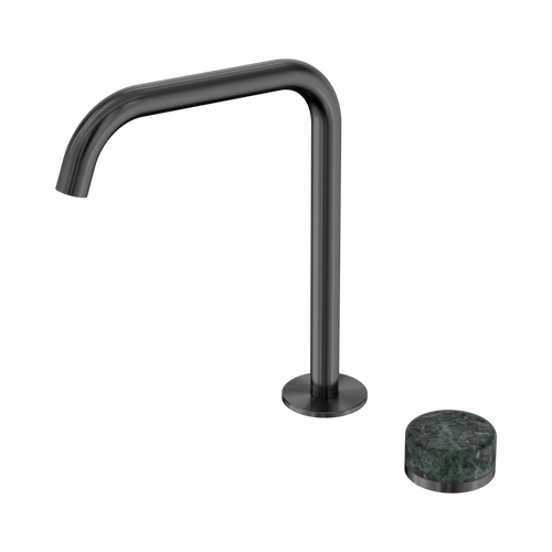 Serenity Progressive Bath or Kitchen Mixer Edge Spout with Verde Alpi Handle Gunmetal [308829]