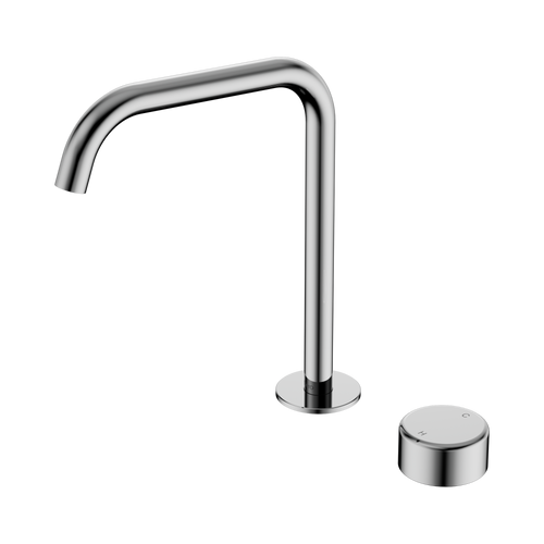 Serenity Progressive Bath or Kitchen Mixer Edge Spout with Metal Handle Chrome [308696]