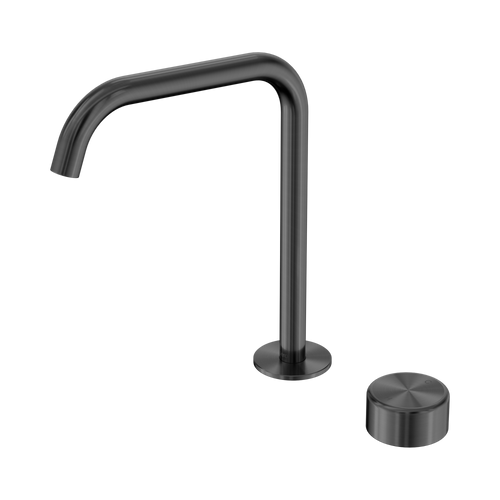 Serenity Progressive Bath or Kitchen Mixer Edge Spout with Metal Handle Gunmetal [308781]
