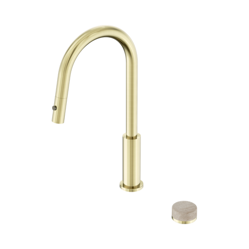 Serenity Progressive Pull-Out kitchen Set with Rome Travertine Handle Brushed Gold [308556]