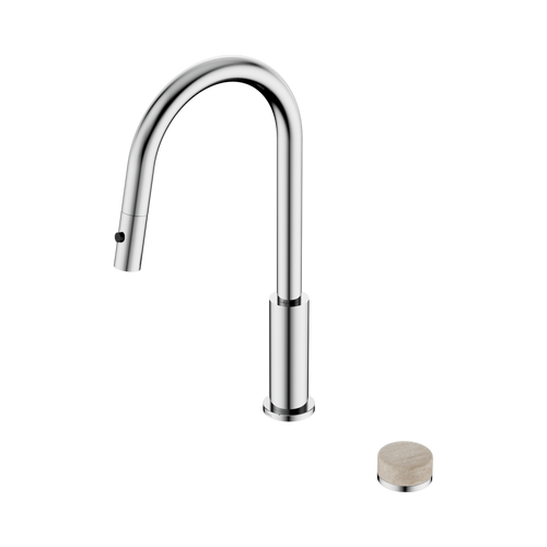 Serenity Progressive Pull-Out kitchen Set with Rome Travertine Handle Chrome [308572]