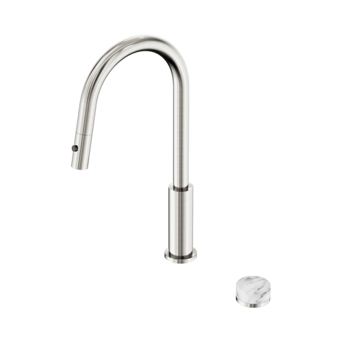 Serenity Progressive Pull-Out kitchen Set with Arabescato Corchia Handle Brushed Nickel [308557]