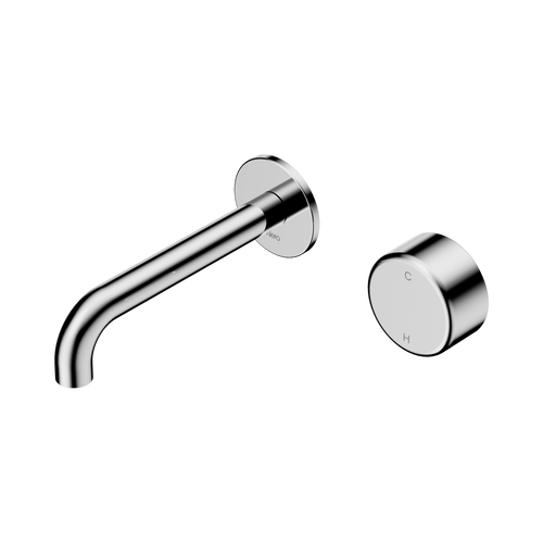 Serenity Progressive Wall Basin Mixer 160mm Spout with Metal Handle Chrome [308627]