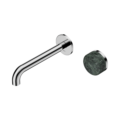Serenity Progressive Wall Basin Mixer 185mm Spout with Verde Alpi Handle Chrome [308630]