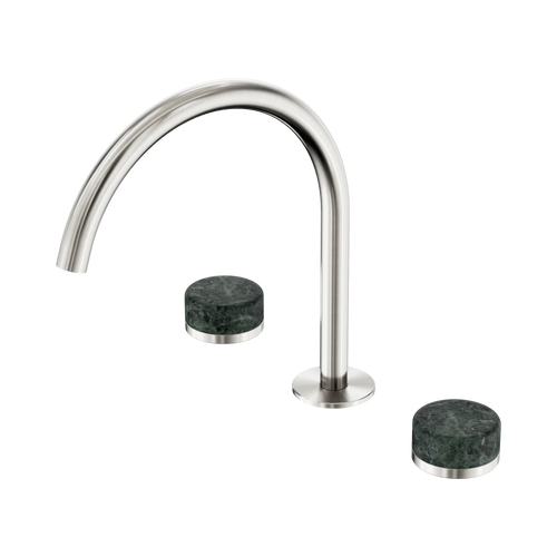 Serenity Bath or Kitchen Set Arc Spout with Verde Alpi Handle Brushed Nickel [308870]