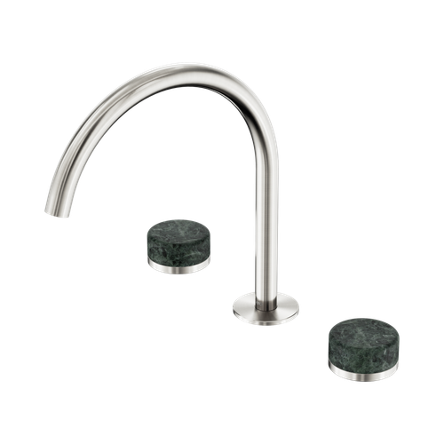 Serenity Bath or Kitchen Set Arc Spout with Verde Alpi Handle Brushed Nickel [308870]