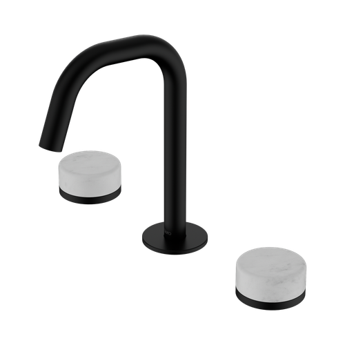 Serenity Basin Set Edge Spout with Carrara Handle Matte Black [309222]