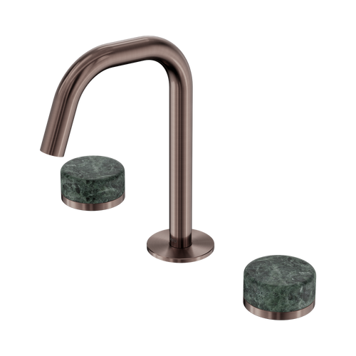 Serenity Basin Set Edge Spout with Verde Alpi Handle Brushed Bronze [308998]