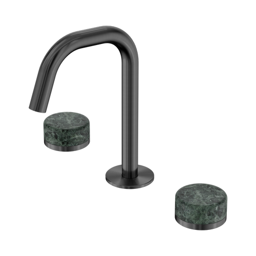 Serenity Basin Set Edge Spout with Verde Alpi Handle Gunmetal [308866]