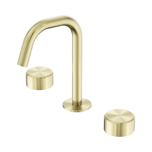 Serenity Basin Set Edge Spout with Metal Handle Brushed Gold [309274]