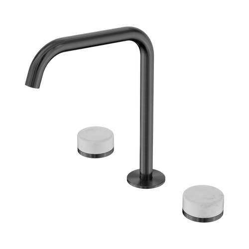 Serenity Bath or Kitchen Set Edge Spout with Carrara Handle Gunmetal [309260]