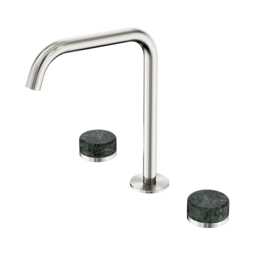 Serenity Bath or Kitchen Set Edge Spout with Verde Alpi Handle Brushed Nickel [308894]