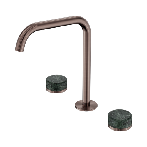 Serenity Bath or Kitchen Set Edge Spout with Verde Alpi Handle Brushed Bronze [309060]