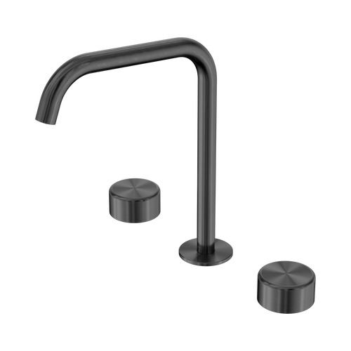 Serenity Bath or Kitchen Set Edge Spout with Metal Handle Gunmetal [308879]