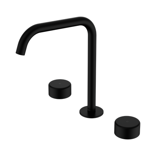Serenity Bath or Kitchen Set Edge Spout with Metal Handle Matte Black [309054]