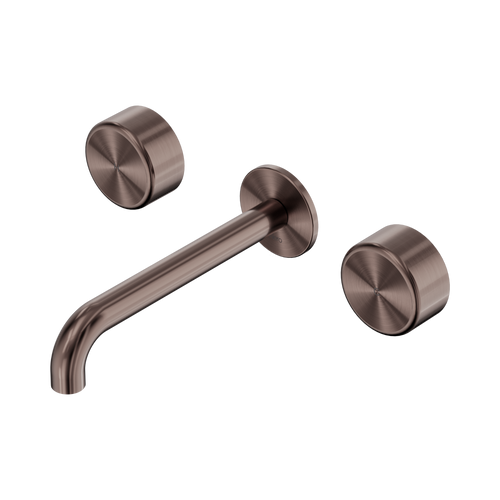 Serenity Wall Basin Set 160mm Spout with Metal Handle Brushed Bronze [309252]