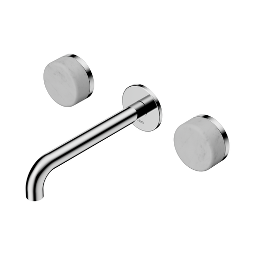 Serenity Wall Basin Set 185mm Spout with Carrara Handle Chrome [309211]