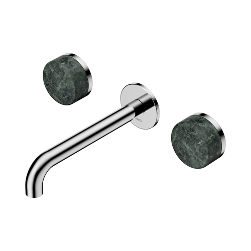 Serenity Wall Basin Set 185mm Spout with Verde Alpi Handle Chrome [309246]