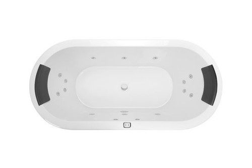Caval Contour T/Pad 14-Jet Spa Bath 1800mm High Gloss White [010136]