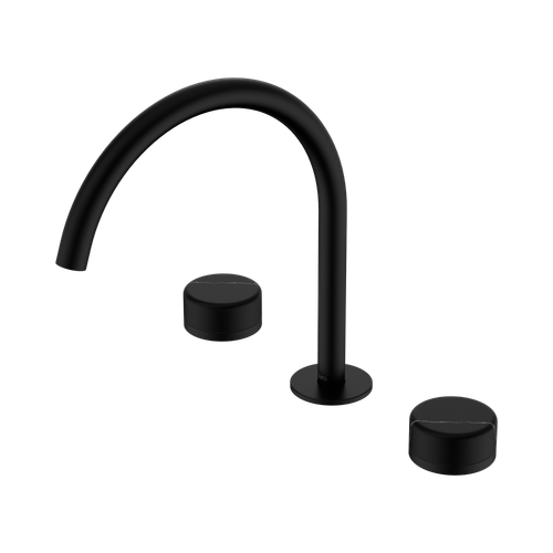 Serenity Bath or Kitchen Set Arc Spout with Marquina Black Handle Matte Black [309229]