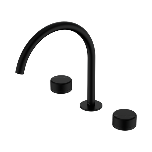 Serenity Bath or Kitchen Set Arc Spout with Marquina Black Handle Matte Black [309229]