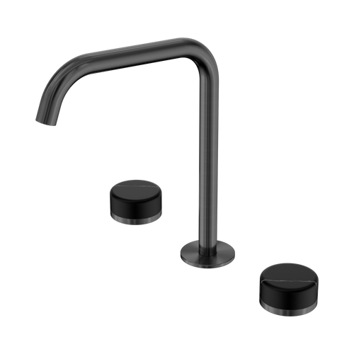 Serenity Bath or Kitchen Set Edge Spout with Marquina Black Handle Gunmetal [309163]
