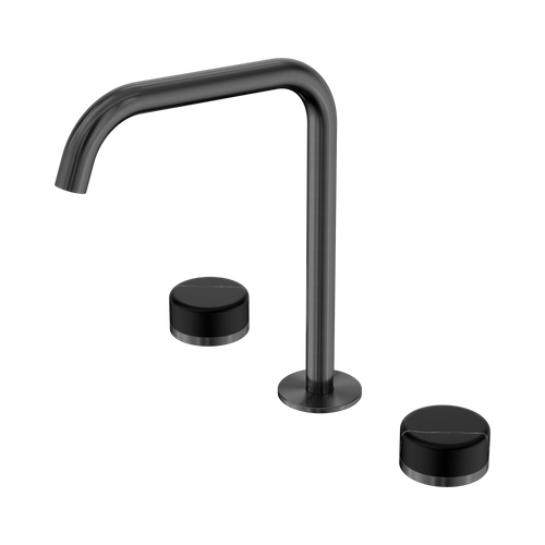 Serenity Bath or Kitchen Set Edge Spout with Marquina Black Handle Gunmetal [309163]
