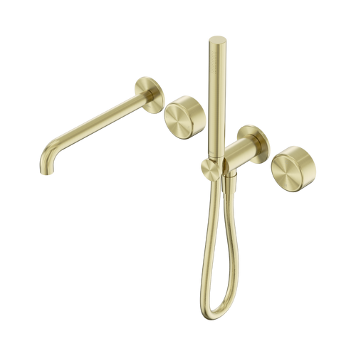 Serenity Progressive Shower System with Spout with Metal Handle and Slim Shower Brushed Gold [308927]