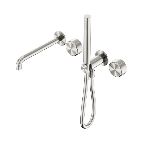 Serenity Progressive Shower System with Spout with Metal Handle and Slim Shower Brushed Nickel [309029]