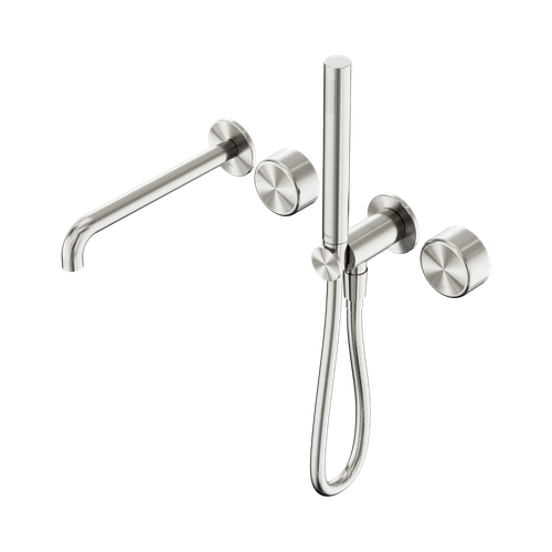 Serenity Progressive Shower System with Spout with Metal Handle and Slim Shower Brushed Nickel [309029]