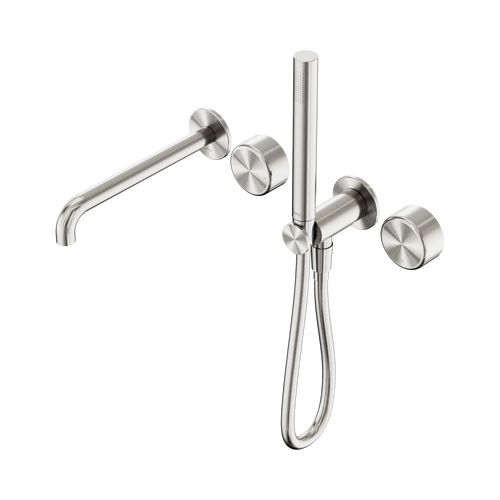 Serenity Progressive Shower System with Spout with Metal Handle and Slim Shower Brushed Nickel [309029]