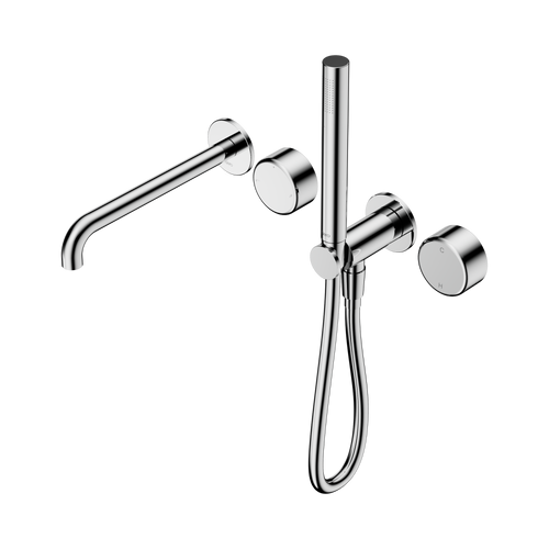 Serenity Progressive Shower System with Spout with Metal Handle and Slim Shower Chrome [309090]