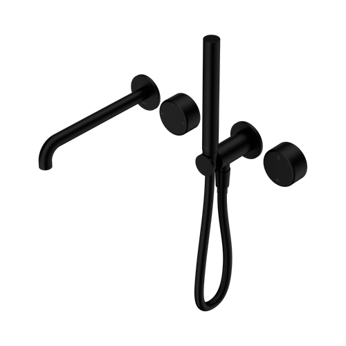 Serenity Progressive Shower System with Spout with Metal Handle and Slim Shower Matte Black [309039]